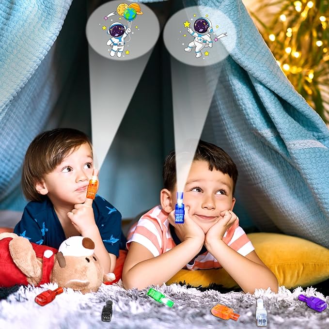 32 Pcs Finger Lights Space Theme Party Favors Decorations, Glow in the Dark Light Up Party Supplies Astronaut Toys Gift Bulk for Kids 3 4 5 8 Boys Girls Birthday Goodie Bag Stuffers Classroom Prizes