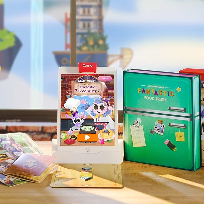 Osmo - Math Wizard and the Fantastic Food Truck Co. Games iPad & Fire Tablet -Ages 6-8/Grades 1-2 -Learn Geometry-Curriculum-Inspired-STEM Toy Gifts for Kids, Boy & Girl-Ages 6 7 8(Osmo Base Required)