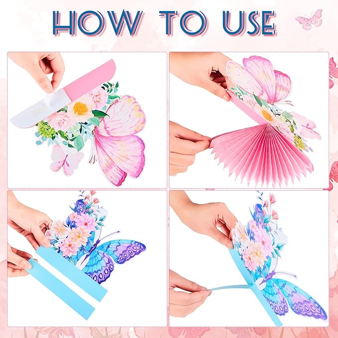 Epakh 10 Pieces Butterfly Centerpieces for Tables Butterfly Birthday Party Decorations Spring Honeycomb Table Centerpiece Spring Flower Theme Party Supplies for Birthday Baby Shower Decor