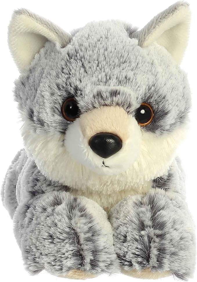 Aurora® Adorable Mini Flopsie™ Winter Wolf™ Stuffed Animal - Mini Companions Ready for Playful Adventures - for Kids All Ages, Toddlers, Adults, and Families - Gray 8 Inches