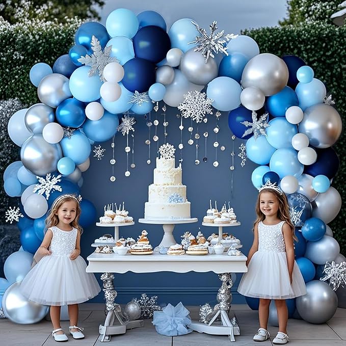 Blue Balloons 60 pcs 12 Inch Light Navy Baby Pearl Blue Metallic Latex Balloons Garland Arch kits for Boys Birthday Baby Shower Graduation Bridal Shower Wedding Party Decoration Supply