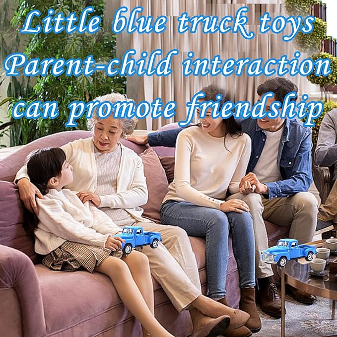 Little Blue Truck Toy for Toddlers 2 3 4 5 6 7 8 Year Old Boys Girls,1:32 Alloy Toddlers Car Toy Driveable,Car Door Can Open,Toy Trucks for Kids Easter Christmas Birthday Gifts