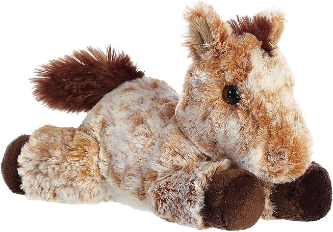 Aurora® Adorable Mini Flopsie™ Mocha Horse™ Stuffed Animal - Mini Companions Ready for Playful Adventures - for Kids All Ages, Toddlers, Adults, and Families - Brown 8 Inches