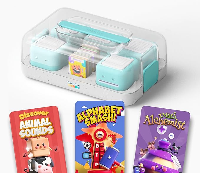 PlayCubes: Screen-Free Learning Console with Charging Case Included. Educational System for Ages 3-5. Builds Math, Logic, & Problem-Solving Skills. Screen Alternative for Solo or Family Fun.