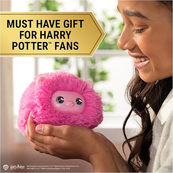 Wizarding World Harry Potter, Interactive Pygmy Puff Plush Toy Pet with Over 35 Sounds & Reactions, Kids Toys for Girls & Boys