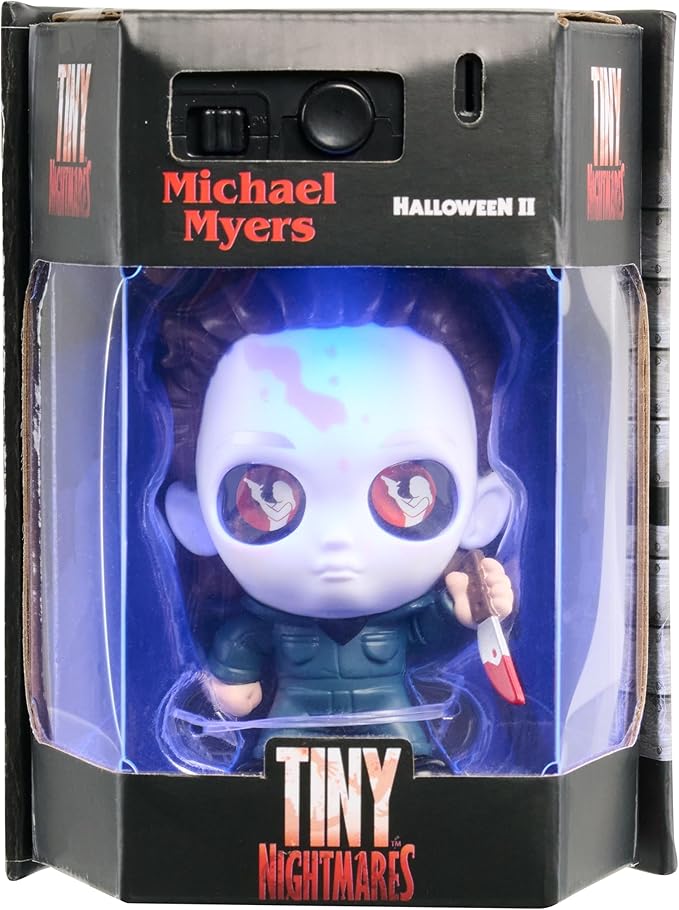 Tiny Nightmares 3-inch Black Light Edition Collectible Michael Myers Figure, Amazon Exclusive, Toy for Fans, Teenagers, Adults. Boys, Girls, Ages 14 and Up by Just Play