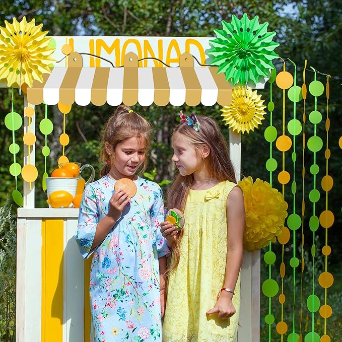 2 Piece Circus Awning Decoration 3D Carnival Tent Awning Wall Decorations for Circus Theme Party, Carnival Stand, Party Favors Supplies (Gold and White)