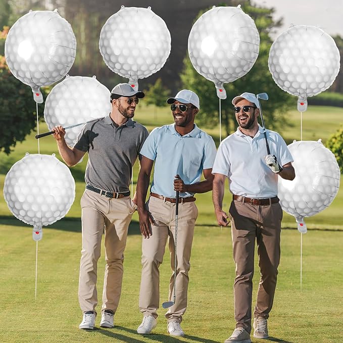 12 Pcs Golf Balloons,18 Inch Golf Party Foil Balloons,Sports Mylar Balloon Golf Birthday Decorations for Golf Sports Theme Party Supplies (Golf)