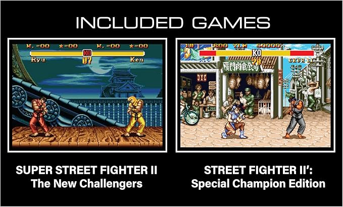 My Arcade Street Fighter II Pocket Player Pro: Capcom Officially Licensed Retro Handheld Game Consoles, 2 Games in 1, 2.75" Color Screen