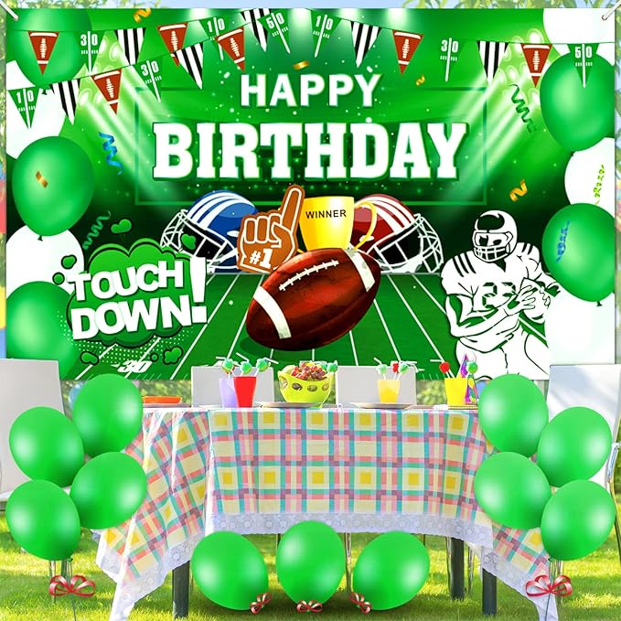 Football Birthday Party Decorations Super Game Backdrop Banner Football Bowl Theme Birthday Party Supplies Touchdown Banner Decor