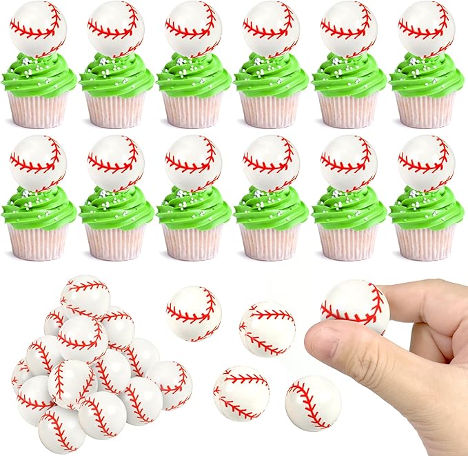 28pcs Baseball Cake Topper Decorations Mini Cup Cake Decorations For Baseball Theme Birthday (Style 04)