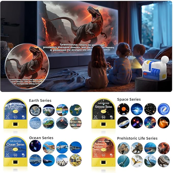Story Projector for Kids - Educational Storybook Projector,Kids Story Projector with 32 Stories,White Noise & Night Light,Bedtime Story Player,Story Telling Toy for Toddlers Boys Girls Gifts Ages 3+