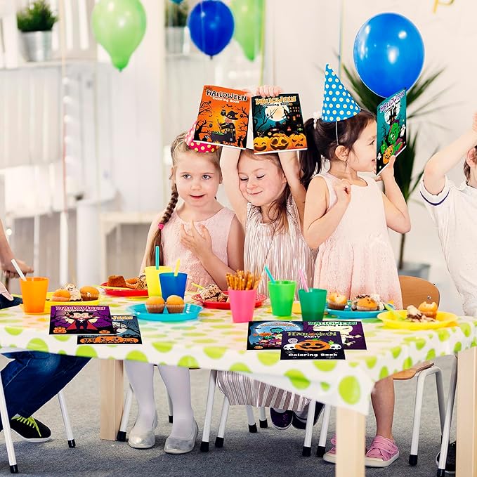Lyosehy 24PCS Coloring Books Halloween Theme Party Favors Halloween Coloring Books Bulk Halloween Theme for Kids Home School Activity