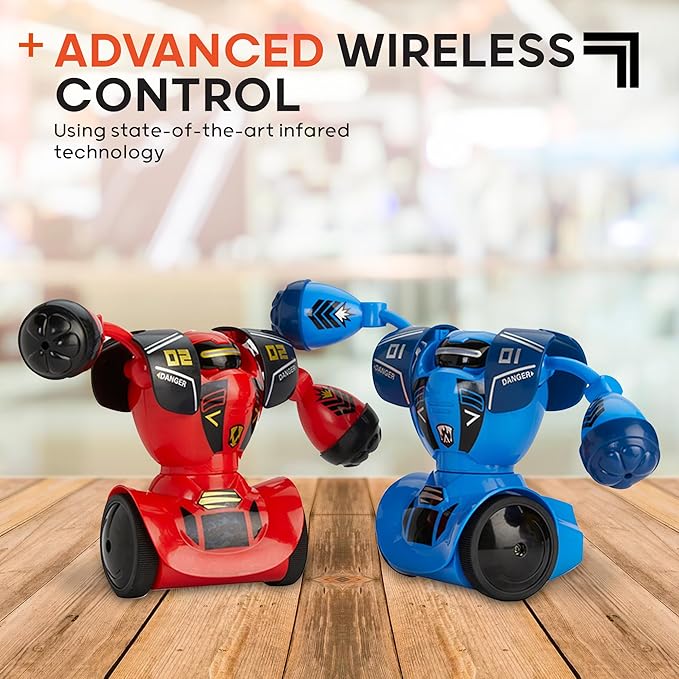 Sharper Image Robot Combat Set, Game Night RC 2-Player Remote Control Battle Robots, Kids Toys with LED Lights & Sound Effects, Wireless Infrared Technology, Fun Electronic Fighting Games