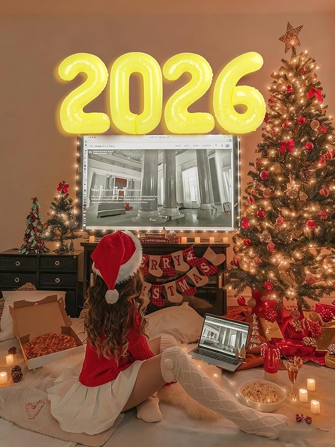 Yellow 2026 Number Balloon, 40 Inch 2026 New Years Decorations, 2026 Balloons Numbers for New Years Eve Party Supplies,Graduation Parties