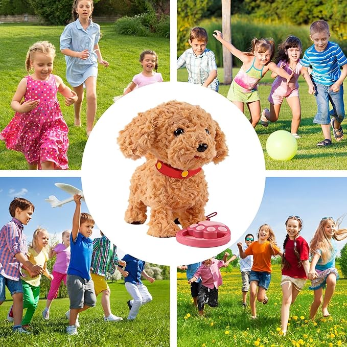 Genérico Electronic Dog Toy - Interactive Toy That Teaches Languages - Dog That Barks and Walks | for Kids of All Ages in Living Room Bedroom Home & Travel