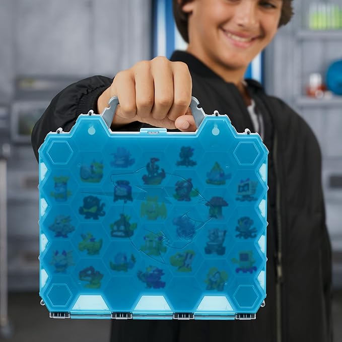 MrBeast Hive Collector Pack Holds 70+ Micro Beasts, with 26 Micro Beasts Including 2 Exclusive Glow-in-The-Dark Swarms, 26 Stickers and 2 Fusion Caps to Continue to Build Out Your Own MrBeast Lab!
