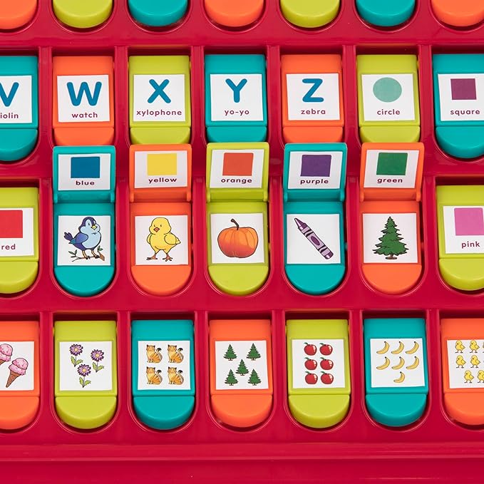 Battat – Pop – Up Alphabet – 50 Letter & Picture Flaps – Shapes, Colors & Letters – Educational & Learning Toys – 3+ Years– Hide & Seek Alphabet