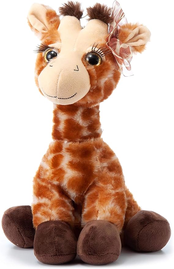 The Petting Zoo, Lash'z Giraffe Stuffed Animal, Gifts for Girls, Plush Toy 12 inches