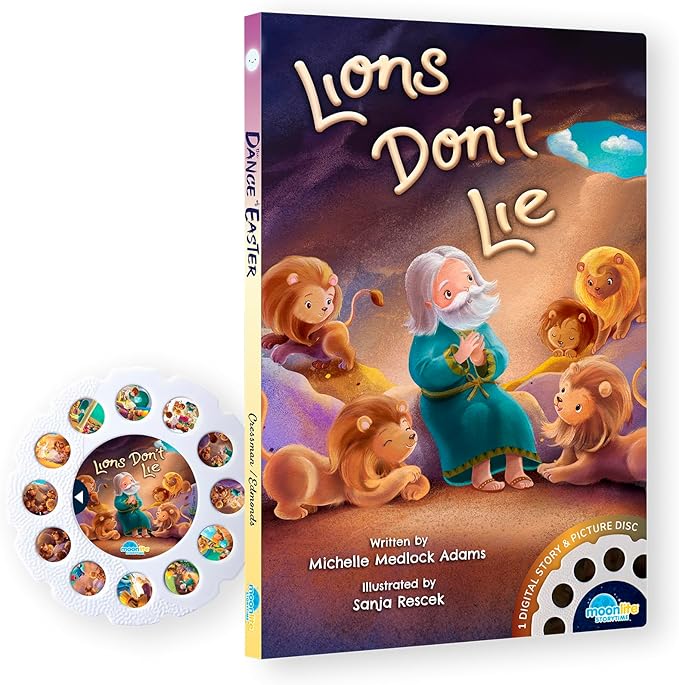 Moonlite Storytime - Lions Don't Lie - A Magical Read Together - Projector Sold Separately - Digital Bible Stories for Kids - Interactive Story Disc - Learning Gifts for Kids Ages 12 Months & Up
