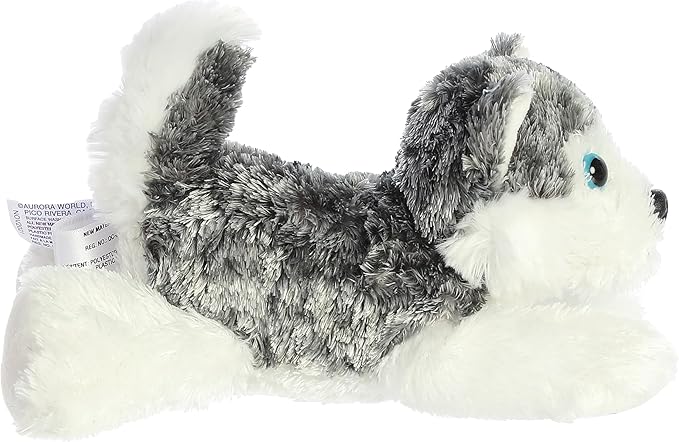 Aurora® Adorable Mini Flopsie™ Mush™ Stuffed Animal - Mini Companions Ready for Playful Adventures - for Kids All Ages, Toddlers, Adults, and Families - Gray 8 Inches