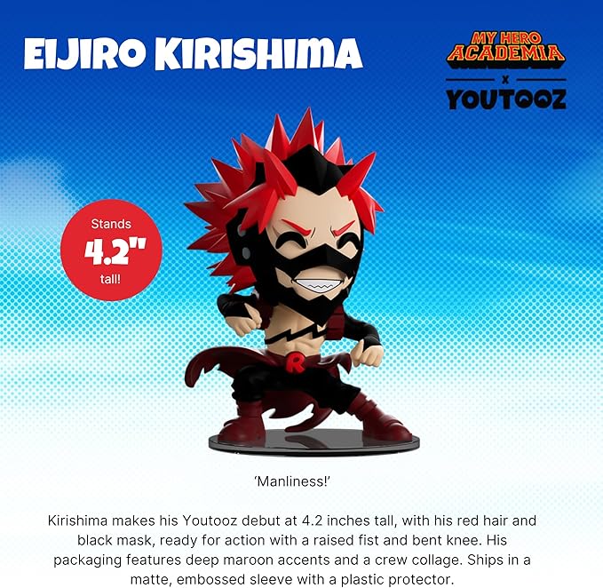 Youtooz Eijiro Kirishima 4.2" Vinyl Figure – Eijiro Kirishima Action Figure from My Hero Academia Anime Collection