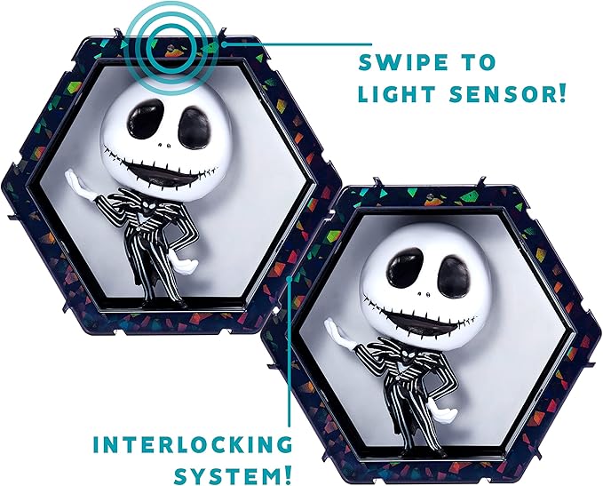 Wow! PODS Jack Skellington - The Nightmare Before Christmas | Official Disney Classic Light-Up Bobble-Head Figure | Collectables, Toys & Gifts | Number 178 in Series, Black and White