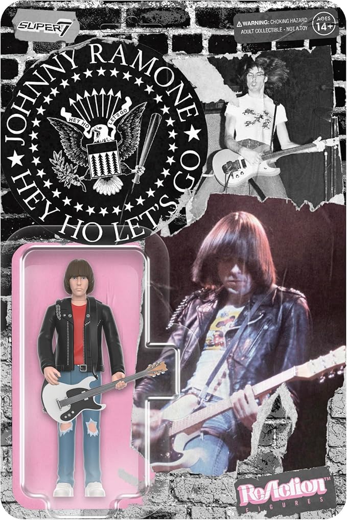Super7 Johnny Ramone - 3.75" Johnny Ramone Action Figure with Accessory Classic Music Collectibles and Retro Toys