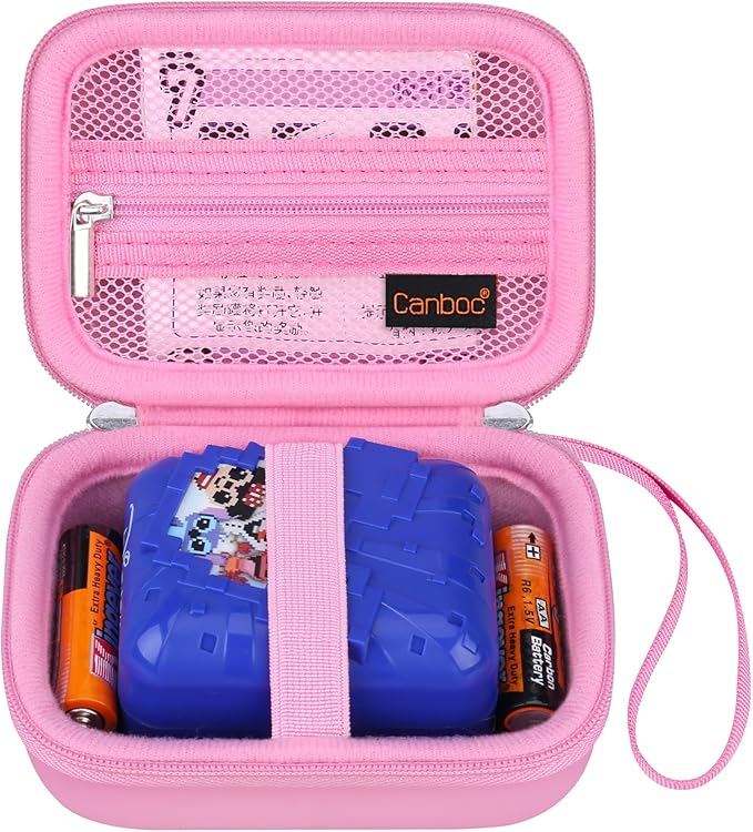 Canboc Hard Carrying Case for Bitzee Magicals/Bitzee Disney/Bitzee Interactive Toy Digital Pet, Virtual Electronic Pets Kids Toys Storage Bag, Pink (Case Only)