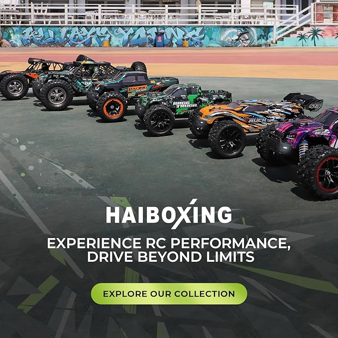 HAIBOXING 1:18 RC Car 18872 New Model RC Truck 4X4 Off-Road, 2.4GHz Remote Control Truck 36km/h Speed Splash Waterproof Electronics, Dual Li-Po Batteries Pre-installed and Spare in Box 35 Mins Runtime