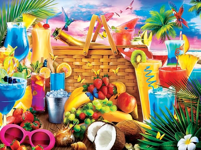 MasterPieces 550 Piece Jigsaw Puzzle for Adults, Family, Or Youth - Picnic on The Beach - 18"x24"