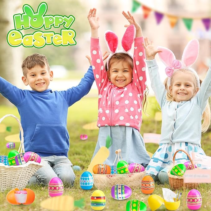 Prefilled Easter Science Eggs–6 Pack Filled Easter Egg with STEM Activity Experiment Kit for Kids, Perfect for Easter Hunt, Basket Stuffer, Party Favor, Educational Toys for Boys & Girls
