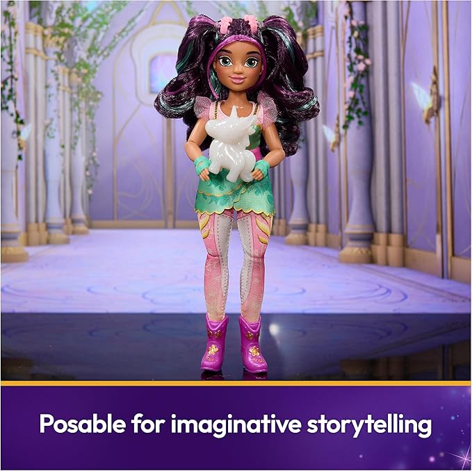 Unicorn Academy, Power of Friendship Ava Doll, Easter Gifts Idea, Dolls & Unicorn Toys for Girls, Includes Plushie Figure, 7 Fashion Accessories, 9.5