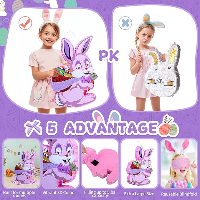 Pinata for Birthday Party Decorations (Bunny)