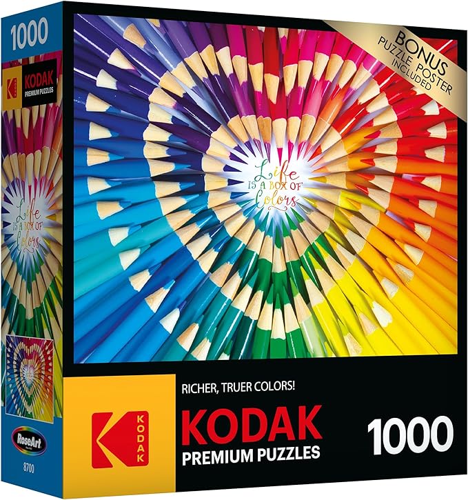 RoseArt - Kodak Premium - Life is a Box of Colors - 1000 Piece Jigsaw Puzzle for Adults