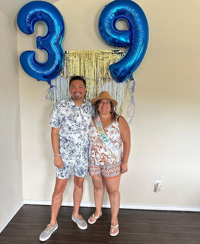 Navy Blue Number 30 Balloon 40 inch, 30 Number Balloons, 30th Navy Blue Birthday Decorations, 30 Year Old Women Men Blue Party Supplies