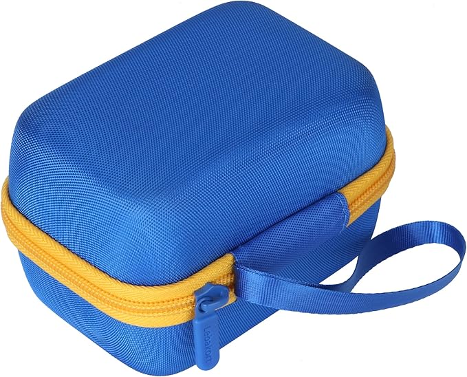 Hard Case Compatible with Yoto Mini Kids Audio Music Player Children Speaker Plays Audiobook Cards Radio (Blue + Yellow Case)