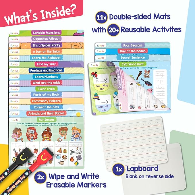 Learn to Write for Kids - Educational Toys & Games, Preschool & Kindergarten Learning Activities, Writing Practice Book, Birthday Gifts for Girls and Boys for Ages 3, 4, 5, 6 Year Old