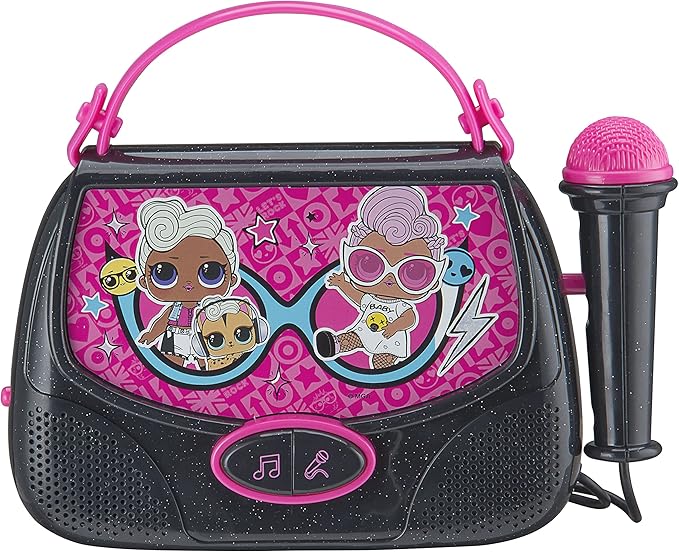 EKids L.O.L. Surprise! Portable Karaoke Machine | with Microphone for Sing Along for Children from 3 Years