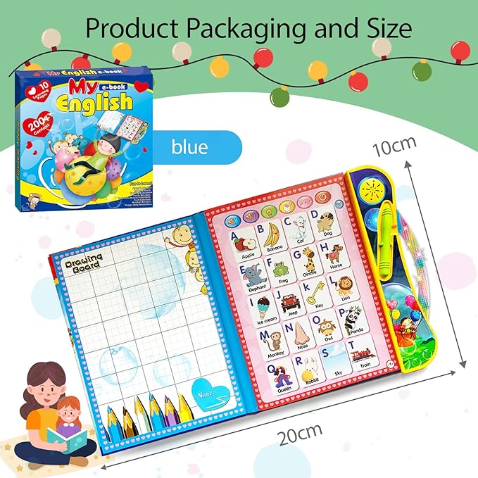 ABC Sound Books Interactive Electronic Learning Books for Toddlers with Alphabet, Numbers, Animals, Music, Games Educational Toys for Preschool Children
