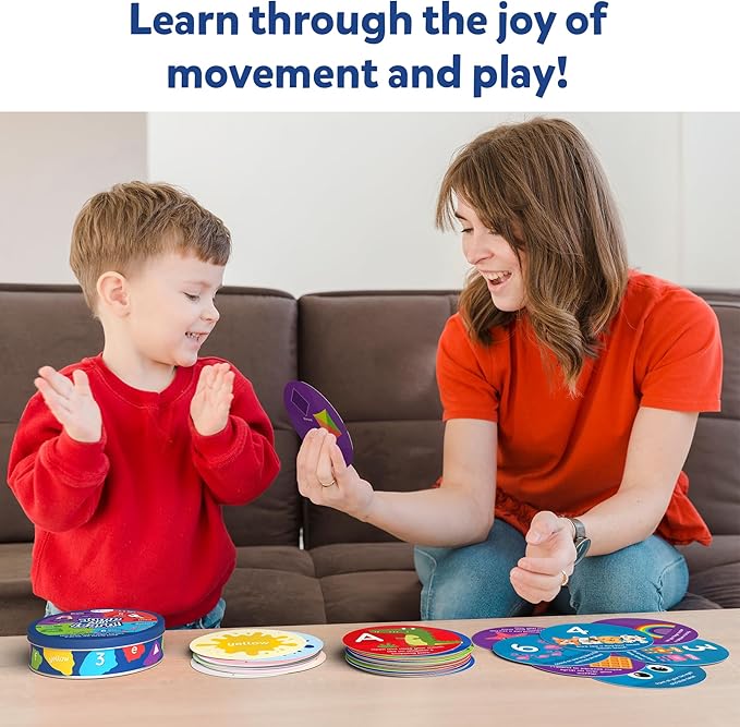 Skillmatics Thick Flash Cards & Jump and Learn Bundle, Flash Cards for Toddlers to Discover Letters, Numbers, Shapes & Colors, Preschool Learning Activities, Gifts for Kids Ages 1, 2, 3, 4, 5