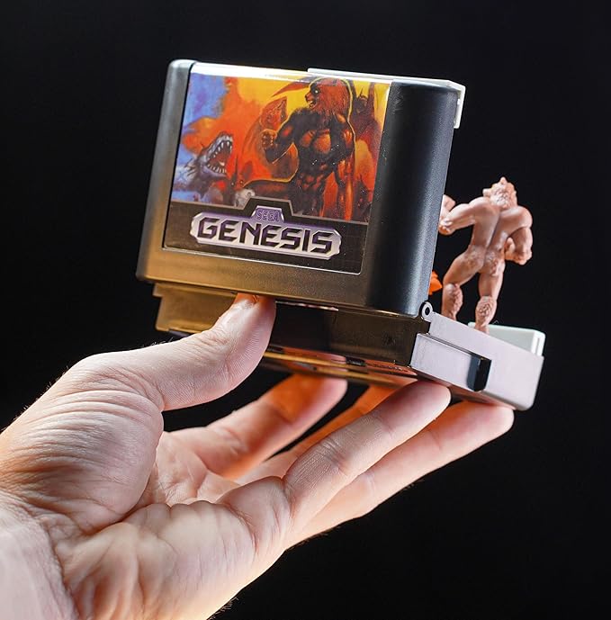 Altered Beast Retro Collectible Diorama – Mini Werewolf & Aggar Figures with Graveyard Boss Scene – SEGA Genesis Cartridge Collectible