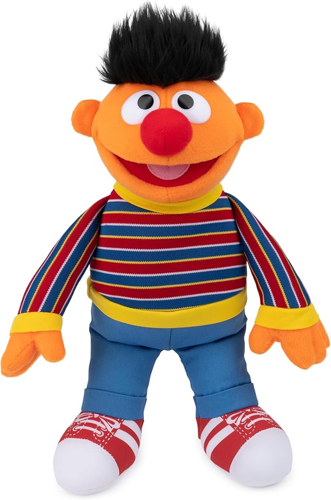 GUND Sesame Street Official Ernie Muppet Plush, Premium Plush Toy for Ages 1 & Up, Orange, 13.5”
