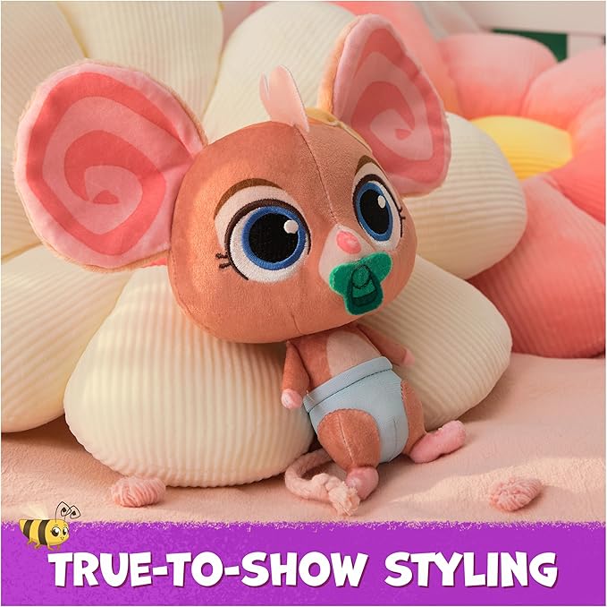 Vida The Vet, Baby Mouse Plush Toy, 8-Inch Tall Stuffed Animals with Super-Soft Fur, Kids Toys for Girls & Boys Ages 3 and up