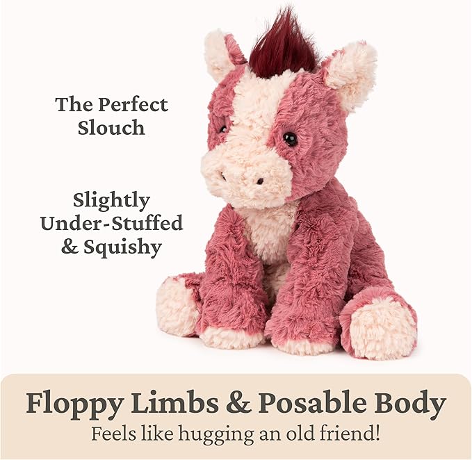 GUND Cozys Collection Horse Stuffed Animal, Spring Decor, Plush Toy for Ages 1 and Up, Pink/Red, 10”