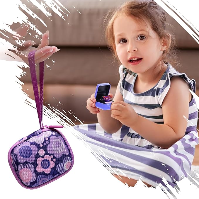 XANAD Carrying Case Compatible with Bitzee Interactive Toy Digital Pet, Protective Storage Holder for Bitzee Virtual Electronic Pets Accessories Purple
