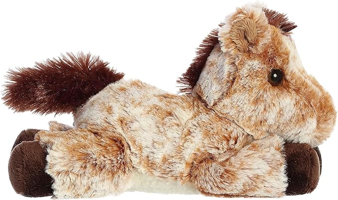 Aurora® Adorable Mini Flopsie™ Mocha Horse™ Stuffed Animal - Mini Companions Ready for Playful Adventures - for Kids All Ages, Toddlers, Adults, and Families - Brown 8 Inches