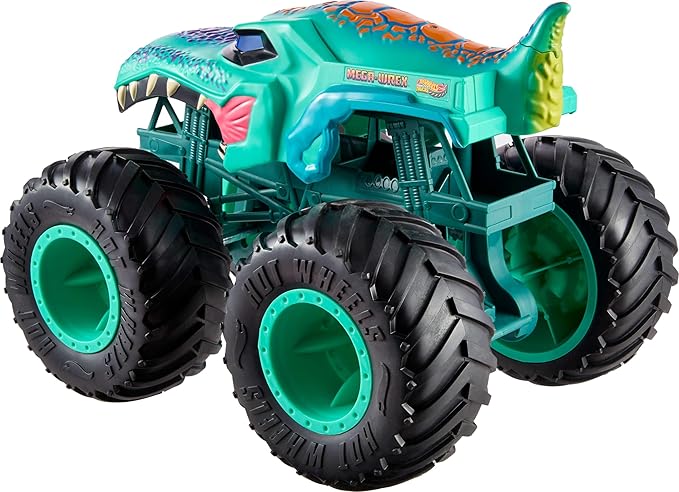 Hot Wheels Monster Trucks Toy Truck, Colossal Mega-Wrex Fan-Favorite Character with Big Wheels & Bright Detail, Monster Trucks Live