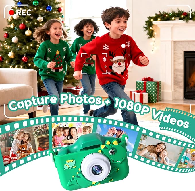 Kids Camera Toys for 3-12 Year Old Boys Girls,Toddler Camera 1080P Birthday Christmas Gifts for Grandkids,Toys for 4 5 6 7 8 9 10 11 Year Old Kids with 32G SD Card