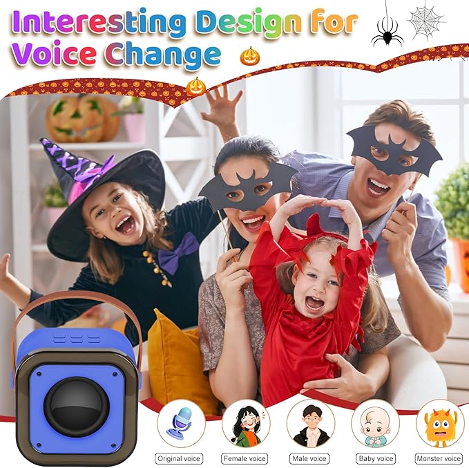 Mini Karaoke Machine for Kids, Girl Toys Gifts, Kids Karaoke Wireless Microphone for 4,5,6,7,8,9,10,11,12 Years Old Boys and Girls Christmas Party Gifts Toys (Dark Blue)